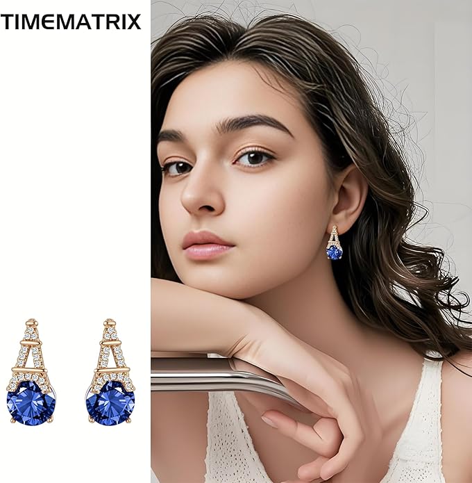 Alphabet Earring for Women, 18K Gold Plated Brass with Cubic Zirconia.