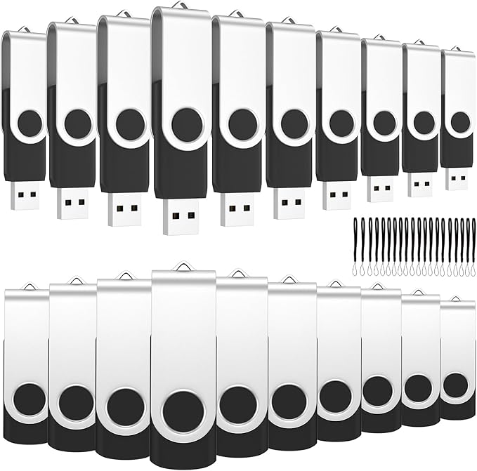 (Not 128GB) ABLAZE 128MB USB Flash Drive 100 Pack, USB 2.0 Thumb Drives Bulk Memory Sticks Pendrives 100PCS (Black)