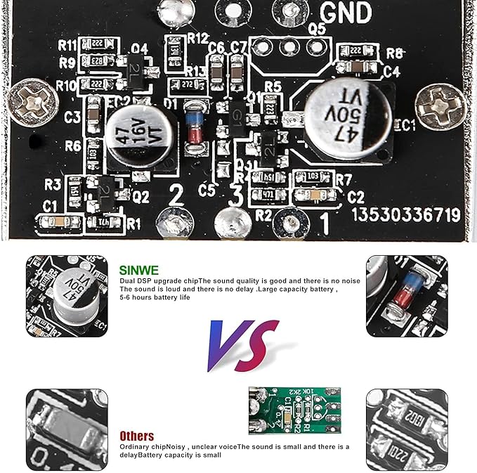 Professional Audio Mixer, SINWE Live Sound Card and Audio Interface with DJ Mixer Effects and Voice Changer,Podcast Production Studio Equipment, Prefect for Streaming/Podcasting/Gaming