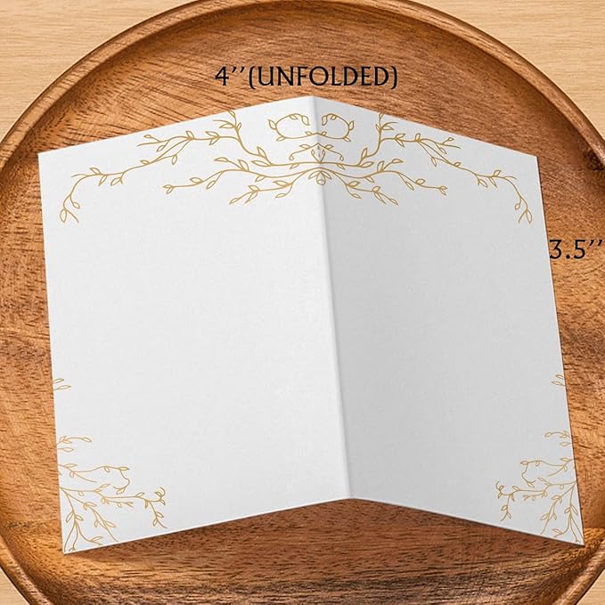 Golden Leaf Food Tent Labels - 25 Pack Wedding & Banquet Table Cards - Perfect for Place Cards, Buffet Food Labels (FZ-a07)