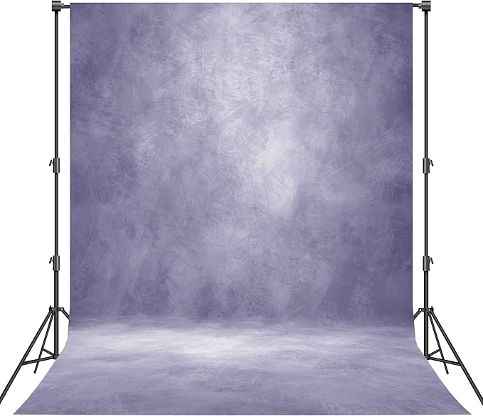 Abstract Professional Photography Backdrop for Portrait Photo Props Booth Background Photoshoot Studio with Polyester Fabric Roller Pocket on Top(8x10ft,Light Purple,No Stand)