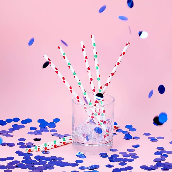 TecUnite Round Tissue Paper Table Confetti Dots for Wedding Birthday Party Decoration, 1.76 oz(Sapphire Blue Foil Confetti,1.5 cm)