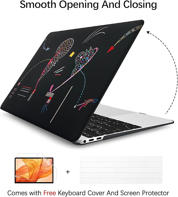 Berkin Arts for MacBook Pro 16 Inch Cover A3403 A3186 A2991 A2780 A2485 (2024-2021) with M4/M3/M2/M1 Pro/Max Chip with Keyboard Cover & Screen Protector Naive Art Illustrated (Two Sides by Kandinsky)