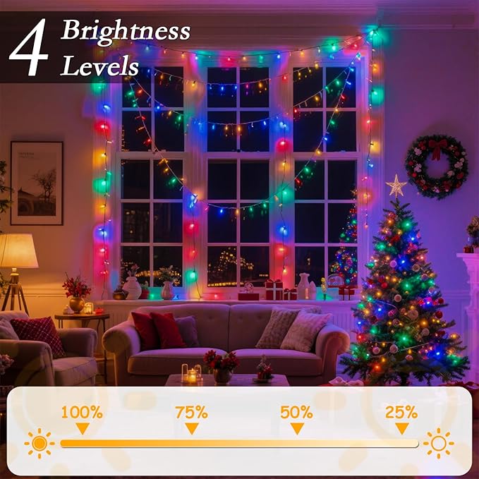 328FT 1000 LED Christmas Tree Lights, Bright Multicolor Outdoor Christmas String Lights for House, Fairy Lights with 8 Modes, Waterproof & Durable Indoor Outdoor Decor, Timer Included