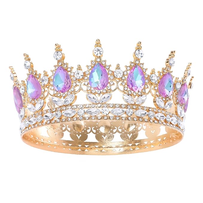 Queen Crown for Women Crystal Tiara for Girl Rhinestone Wedding Headband for Bride Hair Accessories for Costume Birthday Party Prom