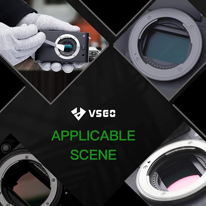 VSGO Camera Sensor Cleaning Kit for Micro Four Thirds (M43) Cameras – 12 Pack 12mm Sensor Cleaning Swabs, Professional Mirrorless Camera Cleaner Kit (MILC, ILDC) (V-S01E)