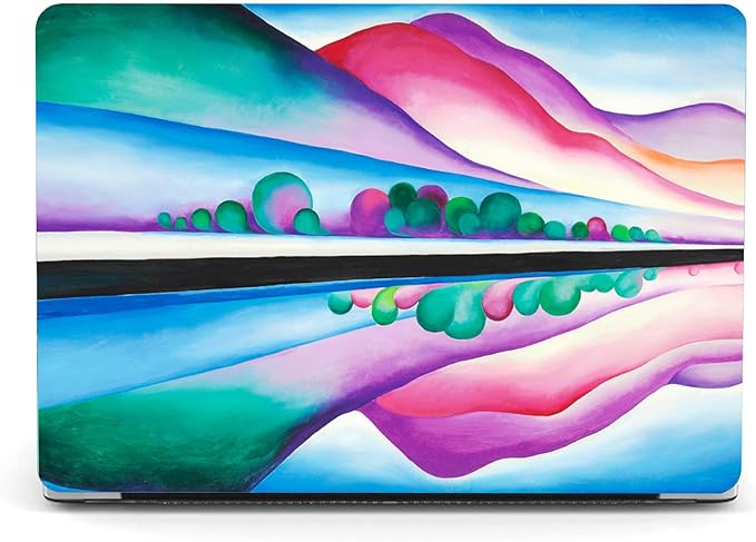 Compatible with MacBook Pro 13 inch Cover, 2022-2016 Release A2289/A2251/A2338 M1 with Keyboard Cover & Screen Protector Vivid Abstract Landscape (Lake George Reflection by O'Keeffe)