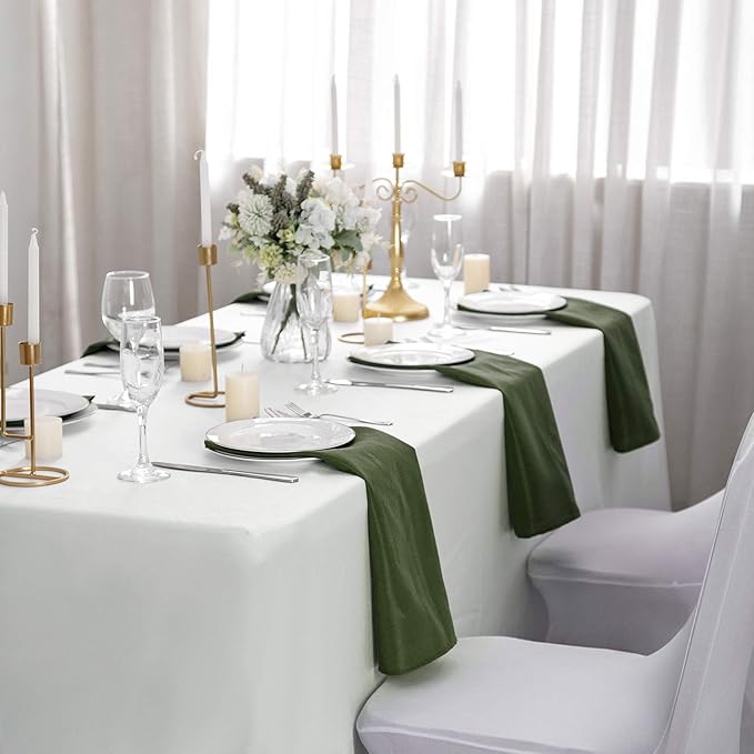 25pcs Polyester Cloth Napkins - 20 x 20 inch Willow Washable Dinner Napkins with Hemmed Edges for Restaurant/Wedding/Hotel(25,Willow)