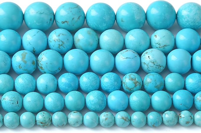 10MM 38PCS Natural Stone Turquoise Beads for Jewelry Making DIY Bracelet