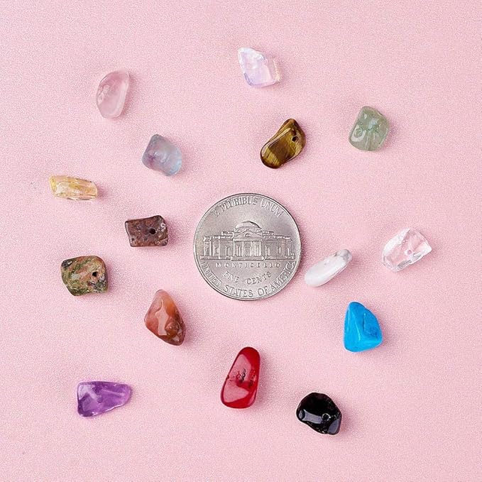 Gemstone Beads Natural Irregular Shaped Stone Chips Crystal Energy Healing Power for Jewelry Making(15-4)