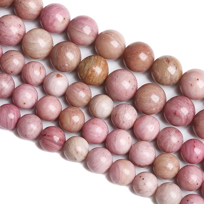 8MM 45PCS Natural Stone Red Rhodochrosite Gemstone Crystal Beads for Jewelry Making DIY Bracelet Necklace Semi Precious Beads