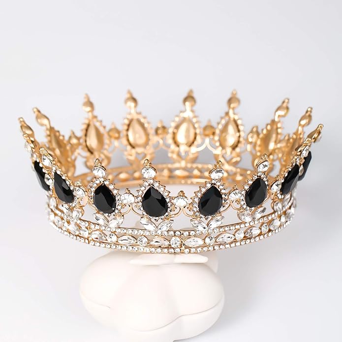 FORSEVEN Queen Crown Rhinestone Wedding Crowns and Tiaras for Women Costume Party Hair Accessories Princess Birthday Crown Crystal Bridal Crown Halloween Decorations Headband