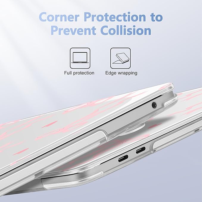 Case for MacBook Pro 13 inch with/Without Touch Bar (2016-2022, M2 A2338 M1 A2289 A2251 A2159 A1989 A1706 A1708), Hard Shell + Keyboard Cover + Dust Plug, Bow