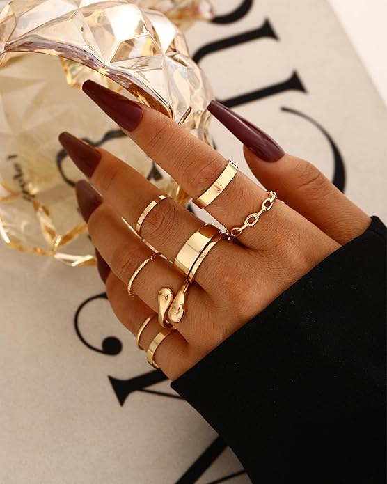 Valentines Gifts -56 Pcs Gold Jewelry Set for Women with 5Pcs Layered Necklace, 5Pcs Layered Necklace, 12 Bracelets, 4 Hoop Earrings, 8 Stackable Rings, 10 hairpins, 12 Studs Earrings Jewerly set for Women
