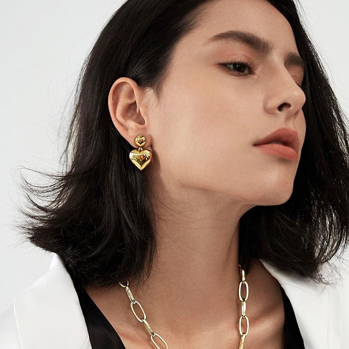 14K Gold Earring Cross Waterdrop Butterfly Heart Knot Earrings for Women Gold Silver Cross Leverback Drop Gold Silver Teardrop Hoop Dangle Earring White Gold Dangle Drop Earring