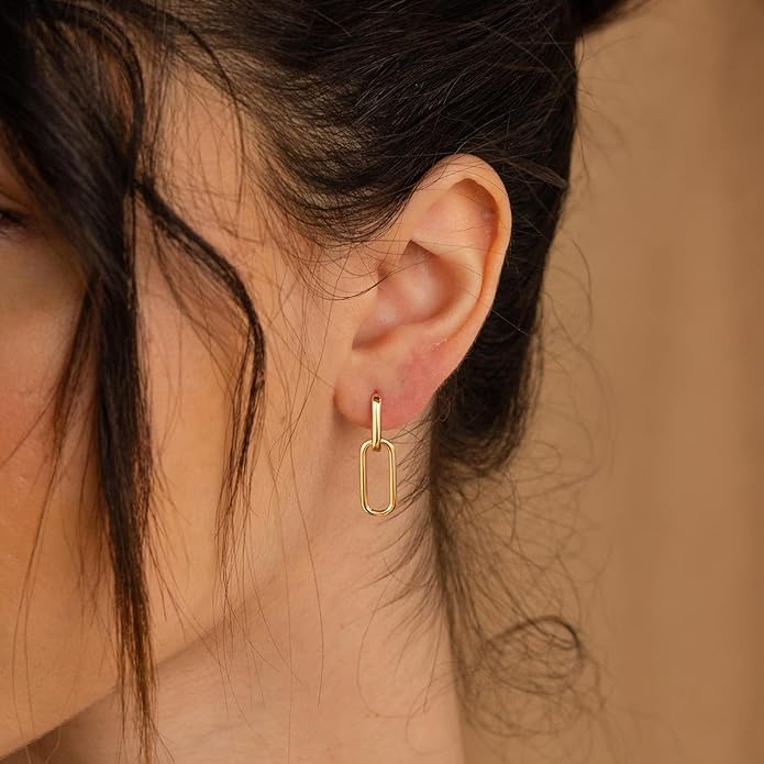 14K Gold Earring Cross Waterdrop Butterfly Heart Knot Earrings for Women Gold Silver Cross Leverback Drop Gold Silver Teardrop Hoop Dangle Earring White Gold Dangle Drop Earring