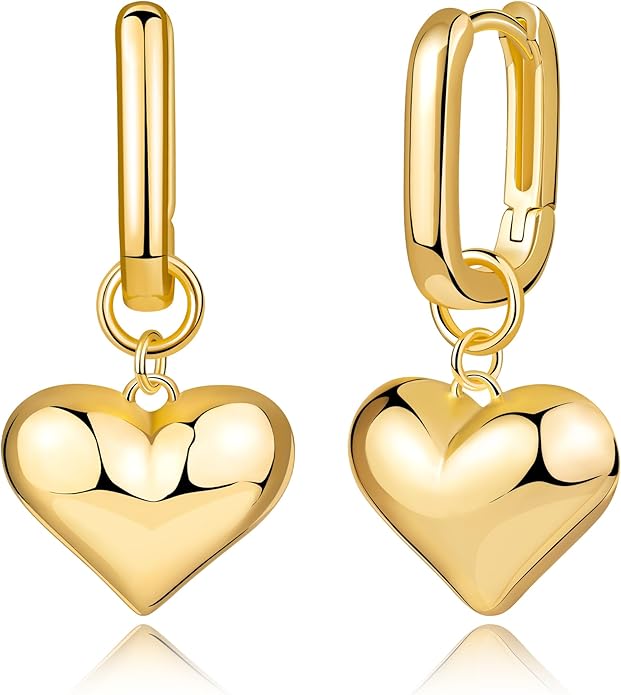 14K Gold Earring Cross Waterdrop Butterfly Heart Knot Earrings for Women Gold Silver Cross Leverback Drop Gold Silver Teardrop Hoop Dangle Earring White Gold Dangle Drop Earring