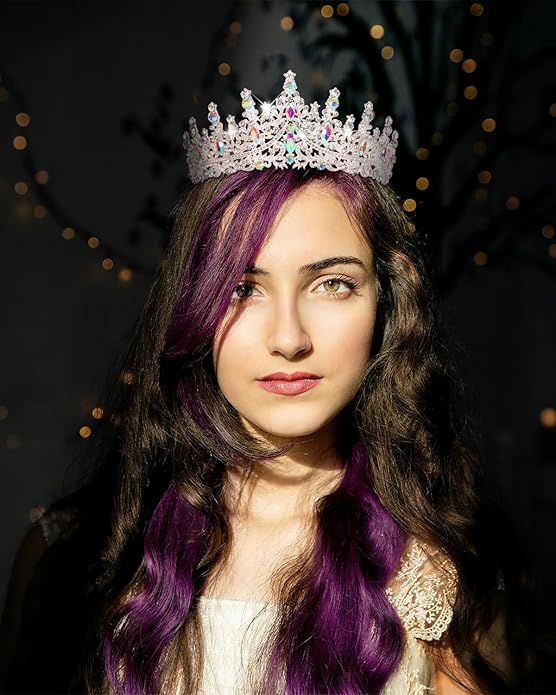 Crowns for Women - Tiaras for Women Crystal Queen Crown for Birthday Costume Party Celebration
