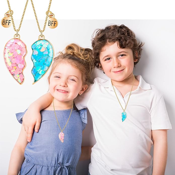 Couple Heart Or Cat BFF Best Friend for Girls Puzzle Friendship Pendant Necklaces,316L Stainless Steel