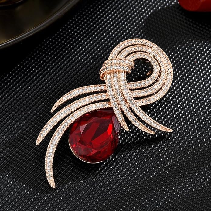 Rhinestone Brooch for Women Rhinestone Brooches Pins Crystal Lapel Pin Jewelry Christmas Valentine's Day Gift for Wife Girlfriend