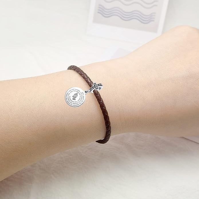 Christian Circle Praying Hand Bible Verse Dangle Charm for Pandora Bracelet
