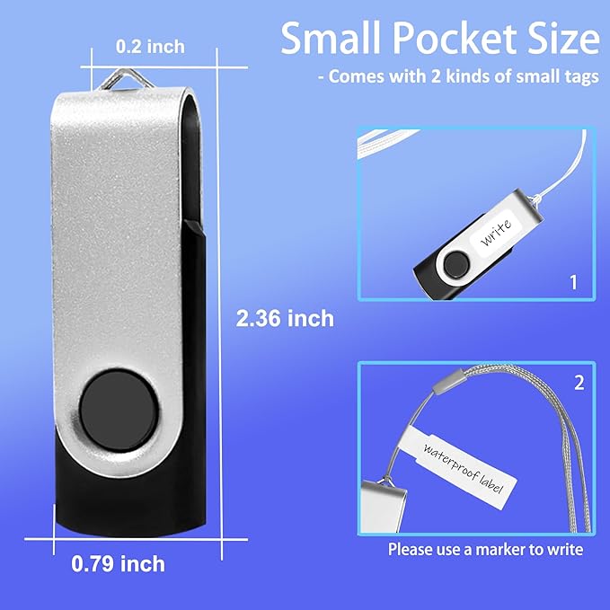 Thumb Drive 16GB FAT32 USB Flash Drives 20 Pack 16 GB USB 2.0 Jump Drives Multipack Flash Memory Stick Zip Drive Pendrive 20Pack with 20PCS Lanyards Label (Green Sliver 16gig)