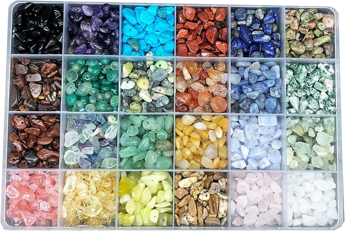 Gemstone Beads Natural Irregular Shaped Stone Chips Crystal Energy Healing Power for Jewelry Making(24 Material)