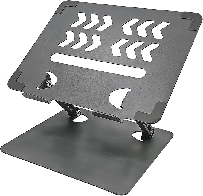 Home Studio Small Desktop Mixer Stand, Aluminum Portable Folding Heat Dissipation Lift Stand, Compatible with Nektar Panorama CS12, Rode RODECaster Pro II, Tascam Mixcast 4 (Gray)