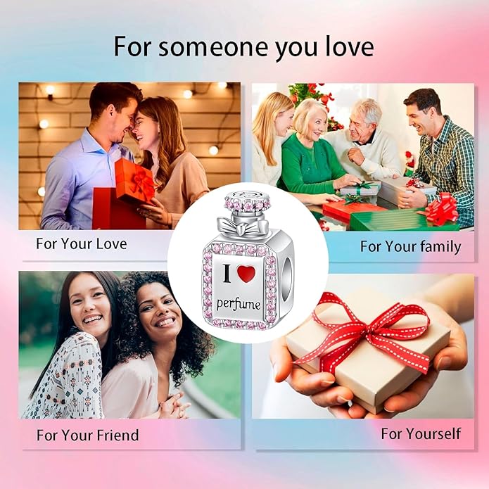 Bible Family Mom Wife Love Heart Dangle Charm 925 Sterling Silver Charms fits Bracelets and Necklace Pendant Bead Charms Jewelry Present for Women Family Friends