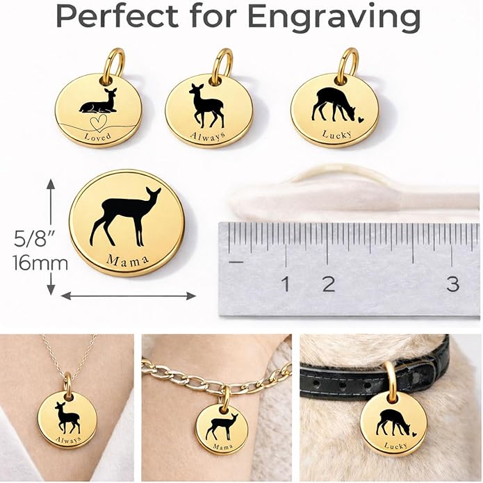 SM Design Mama Animal Charm Set – Set of 4 Stainless Steel Charms – Motherhood & Family Keepsake Jewelry Charmss