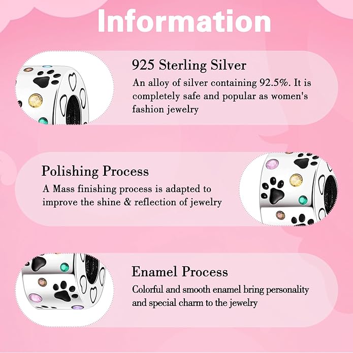 925 Sterling Silver Charms for Bracelets and Necklaces Charms for Women Fashion Jewelry for Women Friend and Mother