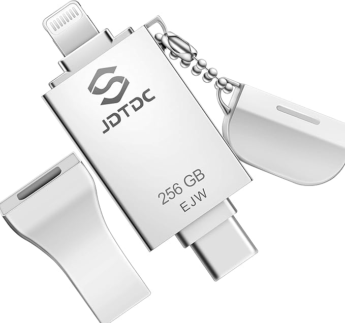 256GB Apple MFi Certified iPhone-Photo-Stick, 3 in 1 USB C Photo-Stick-for-iPhone-USB-Flash-Drive iPhone Memory-Stick Thumb Drives iPhone Backup Memory Stick for iPhone 16 15 14 13 12 iPad Android PC