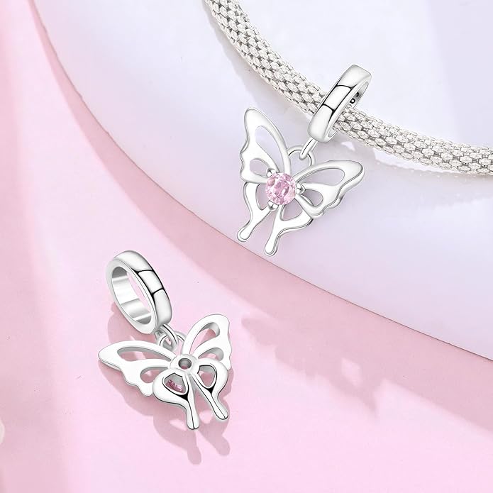 Cute Panda Animal 925 Sterling Silver Charms for Bracelets and Necklace Dangle Pendants Butterfly Elephant Dog Bead Jewelry Present for Women Family Friends