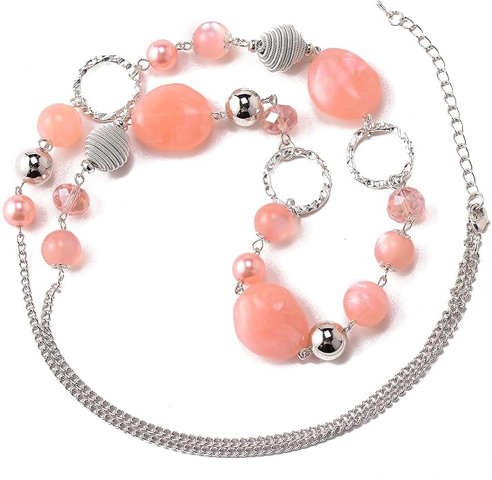 PEARL&CLUB Long Beaded Necklaces For Women - Sweater Chain Fashion Jewelry Necklace Gifts For Women