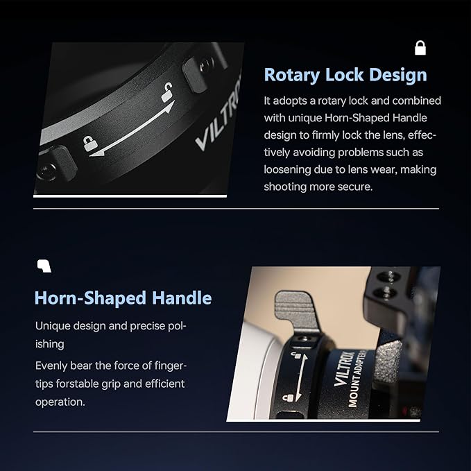 VILTROX PL-M43 Lens Adapter, Lens Converter Ring Camera Lens Mount Adapter Ring Compatible with PL Lens to M43 Series Mount Cameras Panasonic GH5,G1,GH1,GH4/Olympus EP1,EP2,EM1,EM