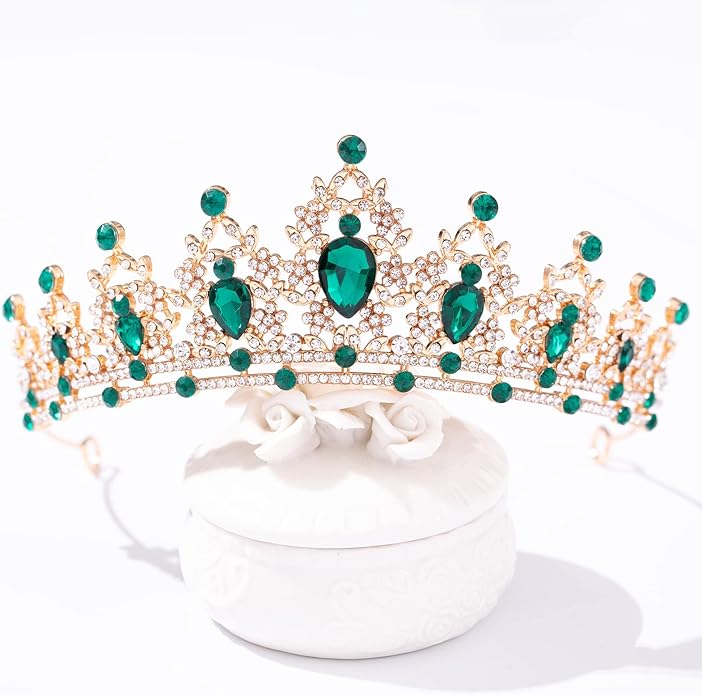 FORSEVEN Crystal Tiaras for Women, Wedding Tiaras and Crowns for Women Tiaras for Birthday Party Princess Crown Hair Accessories Bride Rhinestone Halloween Decorations Headband