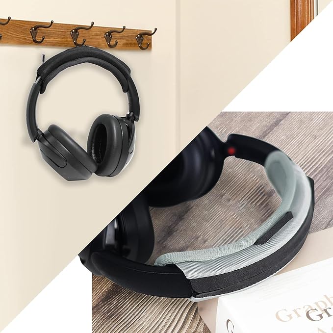 Adhiper Universal Headphone Headband Cover for Sony Beats Bose Soundcore HyperX ATH Skullcandy JBL Jabra, Headband Cover Protector for Sony XM6, XM5, XM4 & Beats Studio Pro/Solo4 Headphones - Gray
