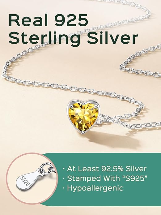 ChicSilver 925 Sterling Silver 12 Months Sparkling Round Cut Created Birthstone Pendant Necklace, 16 Inch Rolo Chain
