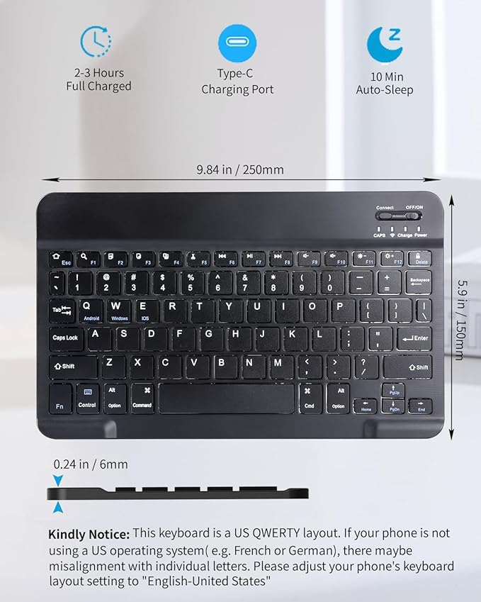 Desk Stand and Bluetooth Keyboard Combo for Samsung Galaxy Z Fold 7/6/5, 4 in 1 Set Include Mouse Pen, Adjustable Foldable Tablet Stand Holder Fits for 4.7"-13" Smartphones Tablet