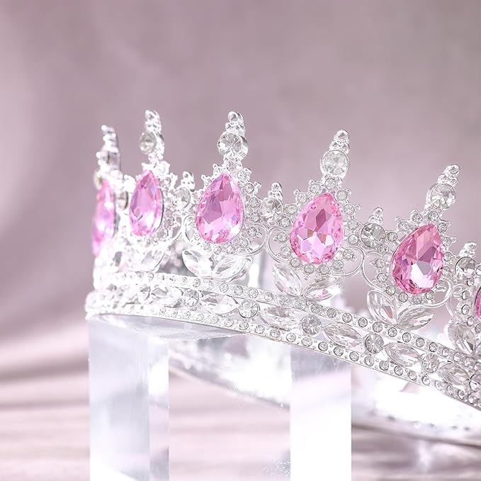 Queen Crown for Women Crystal Tiara for Girl Rhinestone Wedding Headband for Bride Hair Accessories for Costume Birthday Party Prom Gifts