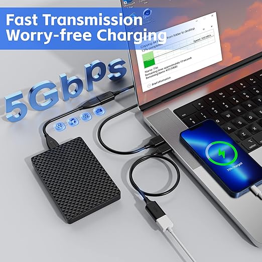 USB Extender Cord 3.3FT(2 Pack), USB 3.0 Extension Cable, USB A Male to Female, Compatible for USB Flash Drive, Hard Drive, Card Reader, Webcam, Printer, Keyboard, Mouse, Playstation, Xbox, VR Headset