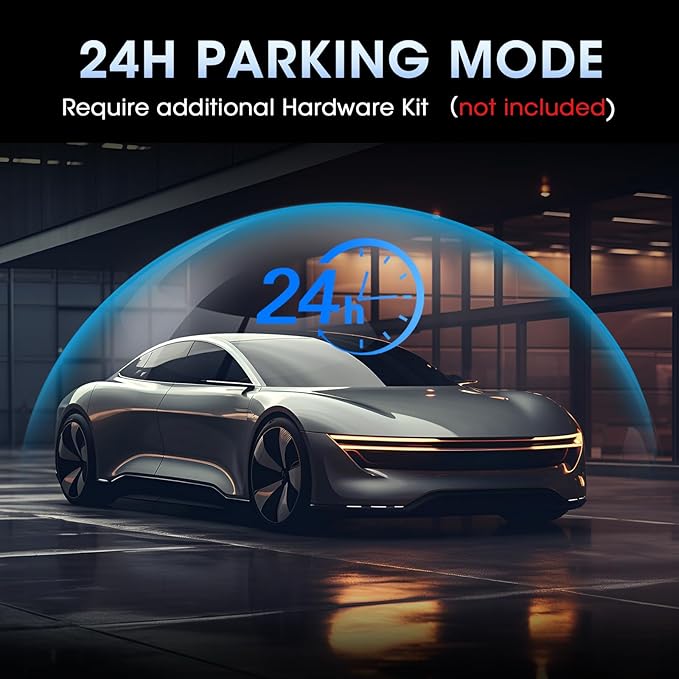 4K WiFi Rear View Mirror Camera 10’’ Mirror Dash Cam Front and Rear w Super Night Vision Dash Cam Mirror w 64G TF Card WiFi App Loop Recording G Sensor Waterproof Reversing Camera