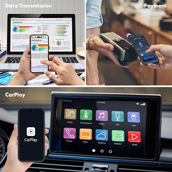 Battery Case for iPhone 15, Upgraded 10000mAh Rechargeable Portable Charging Case with Wireless Charging Compatible for iPhone 15 (6.1 inch) with Carplay Extended Battery Pack Charger Case (Black)