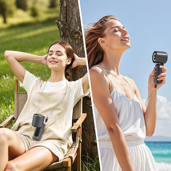 Portable Handheld Mini Fan,Speed(1-100) Adjustable Turbo Personal Fan,4000mAh Battery Rechargeable,AI Digital Display,Gifts for Women Men Camping Travel Summer Outdoor