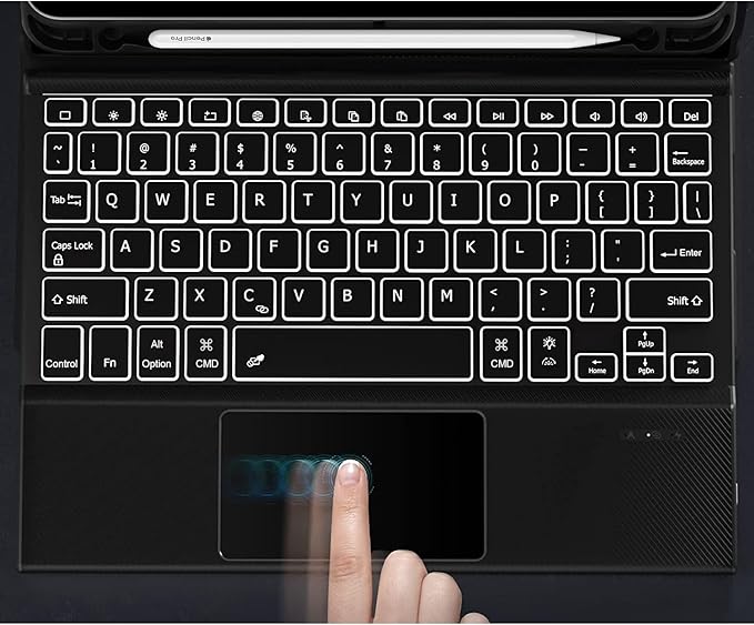 Sahara - Navigate Series Keyboard Case with Track Pad for iPad Air 13" (M2 2024/M3 2025), Black, (TB00418)