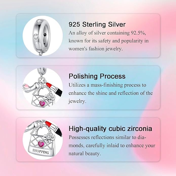 Bible Family Mom Wife Love Heart Dangle Charm 925 Sterling Silver Charms fits Bracelets and Necklace Pendant Bead Charms Jewelry Present for Women Family Friends