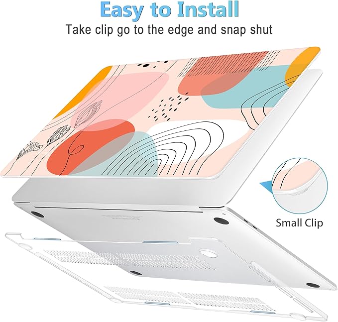 Mektron for MacBook Pro 16 inch A2141 Case 2020 2019 Release with with Retina Display & Touch Bar & Touch ID, Abstract Artistic Plastic Hard Shell Cover Keyboard Skin Screen Film