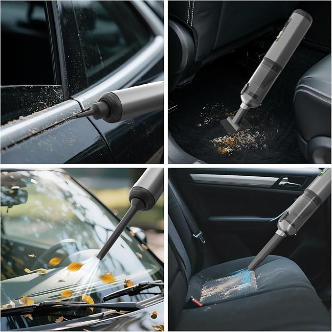 Cordless Car Vacuum Cleaner, 22000PA High Power Portable Handheld Car Vacuum & Air Duster, Mini Vacuum with LED Display, for Home, Office, Camping