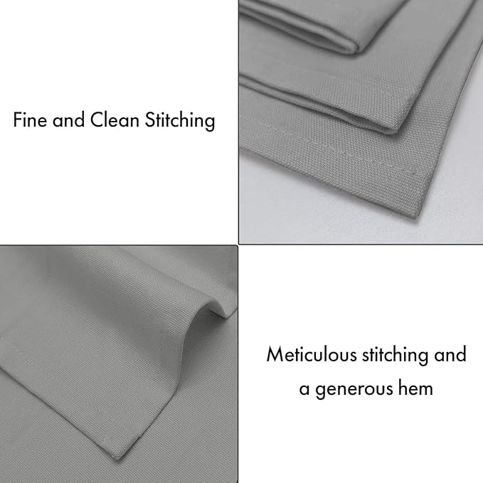 Ruvanti Premium Cloth Napkins Set of 6, 18x18 Inches, 100% Cotton, Washable, Soft & Absorbent, Perfect for Wedding, Christmas, ‎Thanksgiving Dinners - Wild Dove