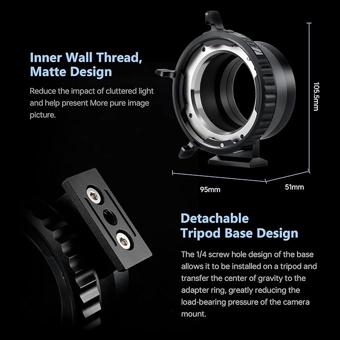 VILTROX PL-Z Lens Adapter, Lens Converter Ring Camera Lens Mount Adapter Ring Compatible with PL Lens to to Z Mount Nikon Mirrorless Camera Z5 Z50 Z6 Z6II Z7 Z7II Zfc